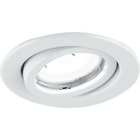 Incasso MATRIX orientabile in metallo bianco con lampadina LED GU inclusa 6W 3000K (luce calda) x8,5 cm..