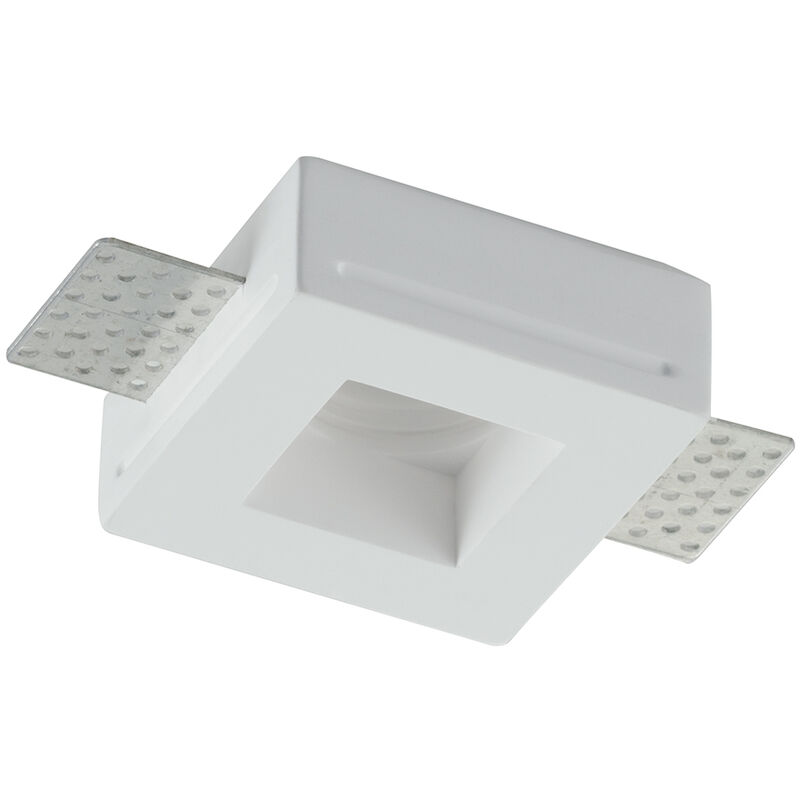 Image of Incasso mini quadrato in gesso bianco verniciabile 7x7x3 cm.. (1xGU10) - Bianco