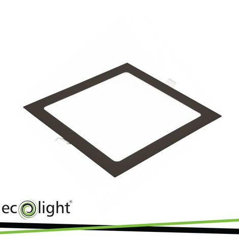 INCASSO P/T QUADRATO 167X167 12W 4000K 800LM NERO - Luce NATURALE