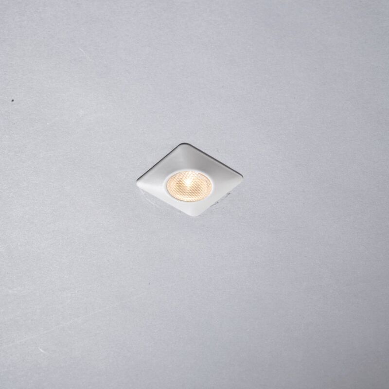 Image of Intec - Incasso quadrato led asso quadrato in alluminio bianco 1W 4000K (luce naturale) - Bianco