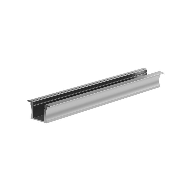 Image of Ledson - Incasso slimline 15 mm - profilo in alluminio per strisce led - per montaggio a incasso - alluminio anodizzato - grigio argento - 2 m