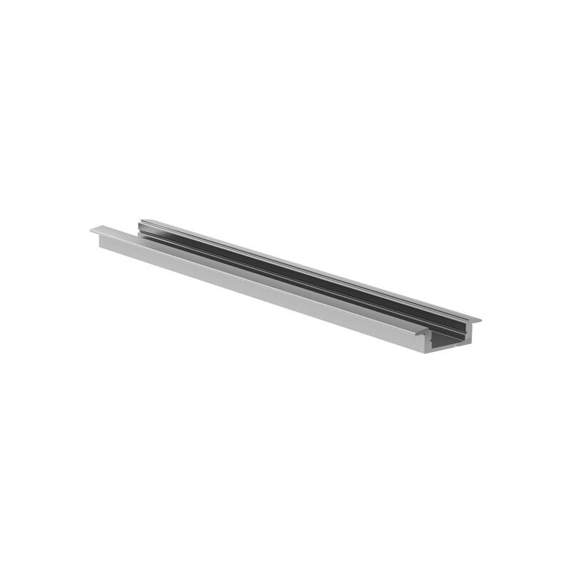 Image of Ledson - Incasso slimline 7 mm - profilo in alluminio per strisce led - per montaggio a incasso - grigio argento - 2 m