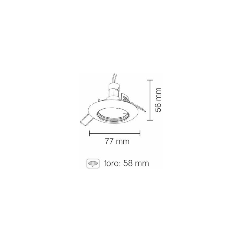 Image of Incasso Soffitto Tondo Fisso, IP65, GU10, Nichel Satinato Stone 8005/NS