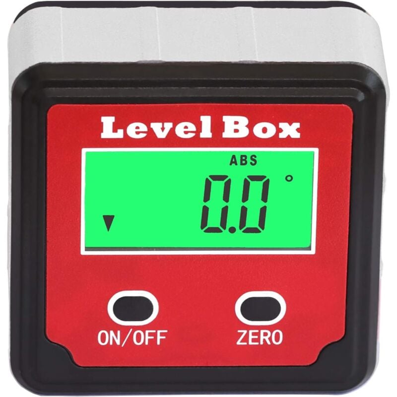 Gotrays - Inclinomètre à angle lcd numérique étanche à l'eau Boîte d'angle Boîte Bevel Box Level Box d'angle Aimants intégrés