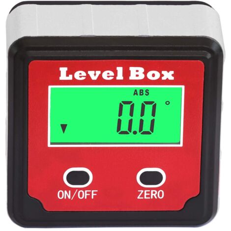 Inclinomètre à angle LCD numérique étanche à l'eau Boîte d'angle Boîte Bevel Box Level Box d'angle Aimants intégrés