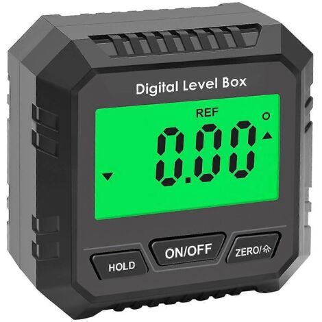 Inclinomètre numérique 2024, avec écran LCD rétroéclairé, base magnétique et 4 outils de mesure d'angle à 90°.