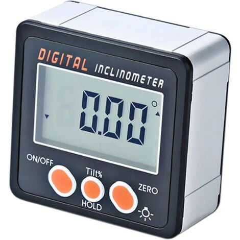 Inclinomètre Numérique de 0 à 360 ° Rapporteur électronique Base magnétique Outil de Mesure pour Automobile Menuiserie Construction Perceuse,etc
