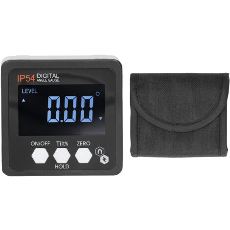 Inclinomètre numérique magnétique étanche IP54 avec affichage électronique et mesure d'angle 4x90°