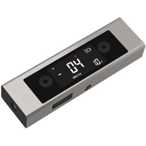 Inclinomètre numérique, niveau à bulle laser double, boîte de niveau à double axe avec double écran LCD, interface de type C pour le travail du bois, la construction, la décoration et le bricolage.
