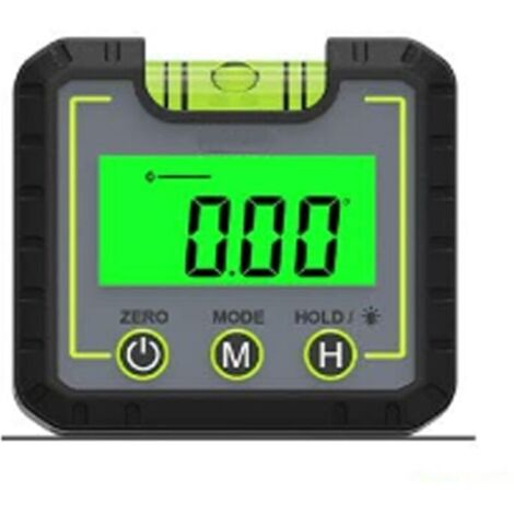 Inclinomètre Numérique Rapporteur, 3 en 1 Jauge d'Angle Base Aimant Rainure V Rétroéclairé LCD Inclinomètre Jauge Biseau avec à bulle Pour Menuiserie, Bâtiment, Automobile, Maçonnerie