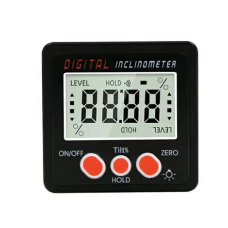 Inclinomètre Numérique Rapporteur 4 90 ° Level Box Viseur d'Angle Rétroéclairage Jauge Biseau Jauge Magnétique de Base en/FT MM/M