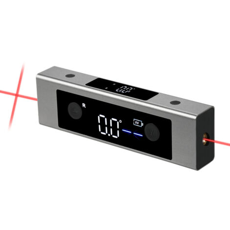 Inclinomètre numérique rechargeable, outil et matériel pour le travail du bois, inclinomètre cubique rétroéclairé, appareil de mesure multifonctionnel rapide et précis (double)