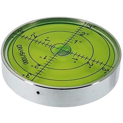 Inclinomètre Rond en Aluminium avec Aimant de Haute Précision - 60 mm - Pour Instruments d’Inspection, Précision de 60 x 12 mm - Avec Aimant