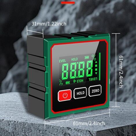 Inclinometro cubico - Misuratore di angoli digitale, livella elettronica, goniometro per la lavorazione del legno, strumento di misurazione di precisione, misuratore di angoli per l'edilizia