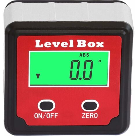 Inclinómetro de ángulo digital LCD impermeable Crediri, buscador de ángulos, caja de bisel, caja de nivelación, buscador de ángulos, imanes incorporados, 1 batería incluida