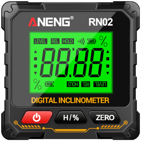 Inclinómetro digital, nivel electrónico retroiluminado, batería recargable de iones de litio USB-C, para trabajos de carpintería y ebanistería.