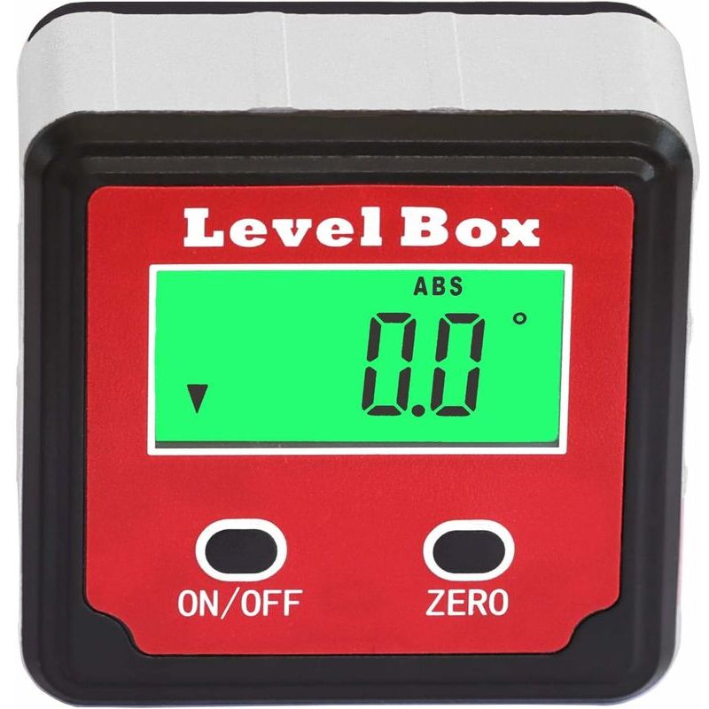 Dazzler - Inclinomètre à angle lcd numérique étanche à l'eau Boîte d'angle Boîte Bevel Box Level Box d'angle Aimants intégrés 1 batterie incluse
