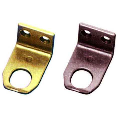 Incontro ad angolo per cricchetto sopraluce - Specifiche: mm 24x44x22h. ottone lucido - 5 pz