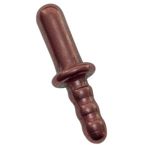 INCONTRO FERMAPORTA A PINZA A PIOMBARE - MM 14X45 OTTONE BRONZATO- 10 pezzi