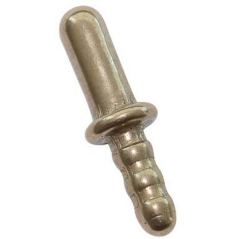INCONTRO FERMAPORTA A PINZA A PIOMBARE - MM 14X45 OTTONE LUCIDO- 10 pezzi