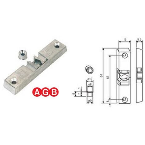 AGB - ALBAN GIACOMO INCONTRO TOP SCROCCO PORTA CHIUSURA TEMPERATA BASE PIANA ARIA 12 ZSL -SILVER prodotta da AGB