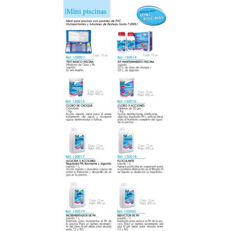 Incrementador pH+ líquido para mini piscina de 1 litro