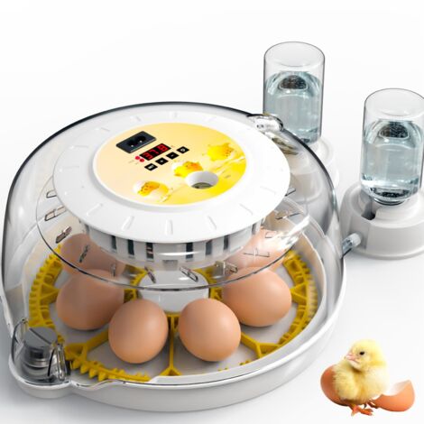 Incubadora automática de huevos, incubadora de pollitos, incubadora automática de huevos con volteador de huevos, llenado automático de agua externo, adición automática de agua e iluminación de huevos