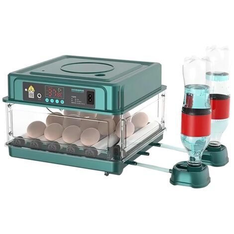 Incubadora totalmente automática, para 10/15/24/36 huevos, criadora con volteo automático de huevos y humidificación automática, máquina de eclosión totalmente automática para huevos de gallina y codo