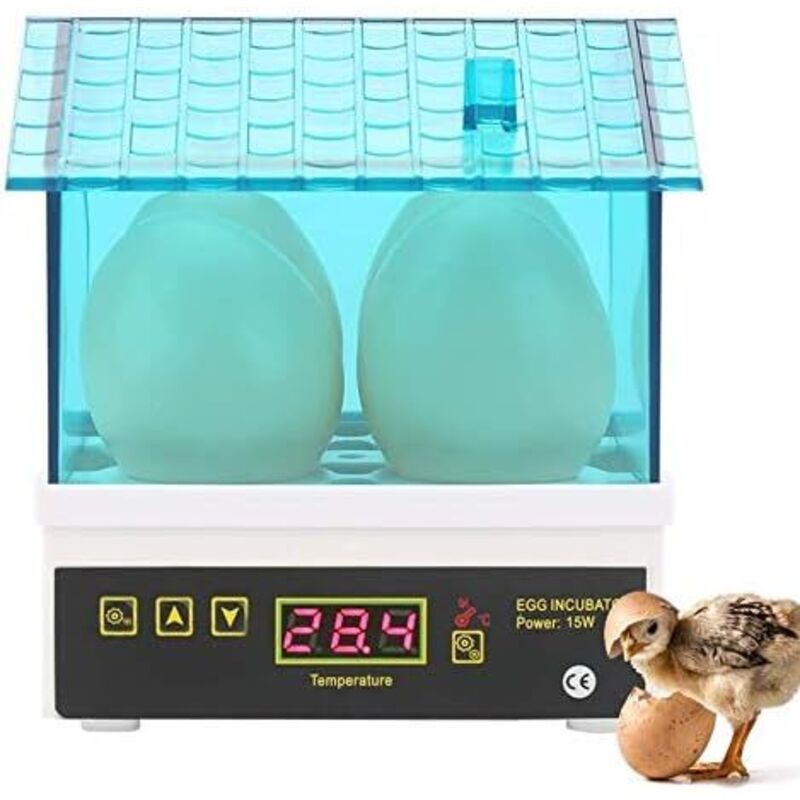 Incubateur à Oeufs Mini-Oeuf Automatique numérique 4 Oeufs à couver éclosoir volaille Domestique pour Poulets Canards oie Oiseaux[220V] Pipettes de