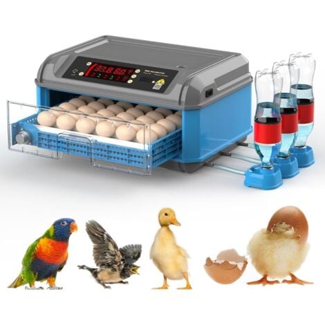 AIPERQ Incubateur automatique, incubateur pour poulets et dindes 24 à 48 œufs avec retournement automatique et contrôle de l'humidité, incubateur Nurture Right 360 (SR-024)