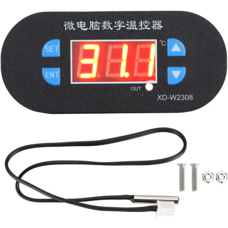 Incubateur Contrôleur de température numérique LED ‑55‑120 ℃ Thermostat 10a 1 relais DC12V