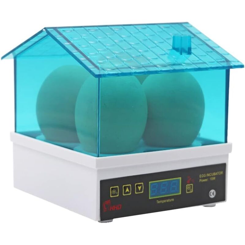 Incubateur d'Oeufs Automatique Intelligent Incubateur 4 Oeufs Incubateur Volaille Couveuse de Poulets Automatique pour Dindes, Poules, Oiseaux et