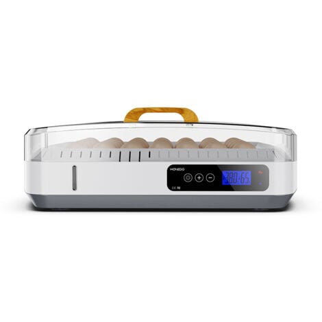 LIFCAUSAL Incubateur d'œufs, tourneur d'œufs automatique, contrôle de la température et de l'humidité, mire d'œufs, incubateur d'œufs de volaille pour l'éclosion de 35 œufs de poule (blanc)