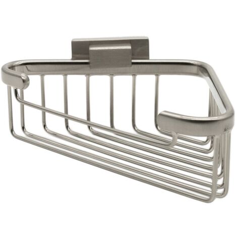 Inda - Cestino portaoggetti L.16 H.7 cm ad angolo Lea nickel