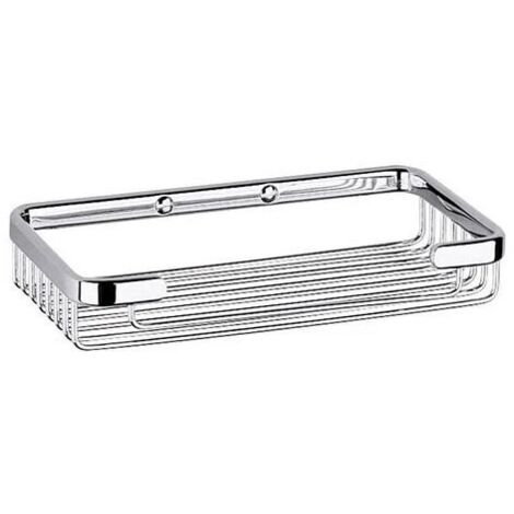 Inda cestino portaoggetti rettangolare L.20 P.12 cm, finitura cromo A04510CR