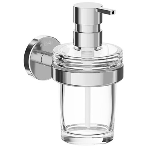 Inda - Dispenser sapone a parete Gealuna cromo lucido/trasparente