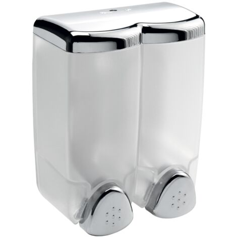 Inda - Dispenser sapone doppio a parete Hotellerie cromo lucido /