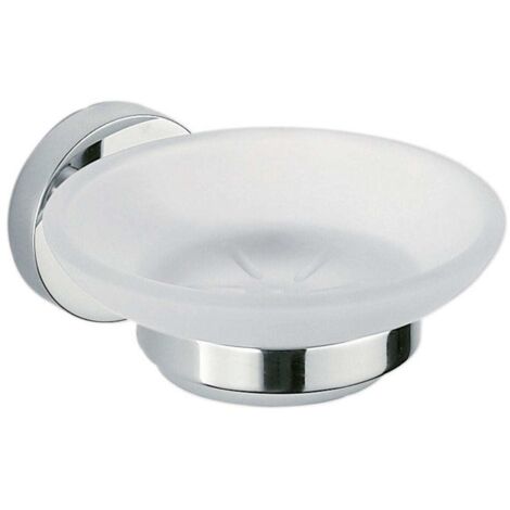 INDA Forum porta sapone parete vetro satinato cromato codice prod: A36110CR21
