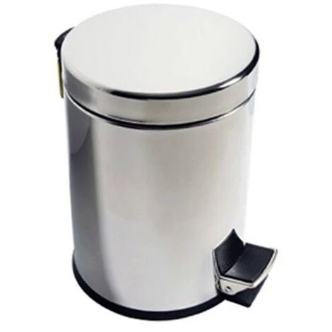 Inda Hotellerie gettacarta con coperchio e padale e base antiscivolo in acciaio inox AISI 304, finitura inox AV4025AL