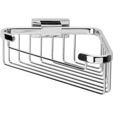 Inda - L.16 H.7 cm panier d'angle Lea chrome poli