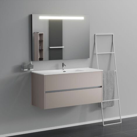 Inda - Mobile bagno 2 cassetti L.120 con lavabo specchio