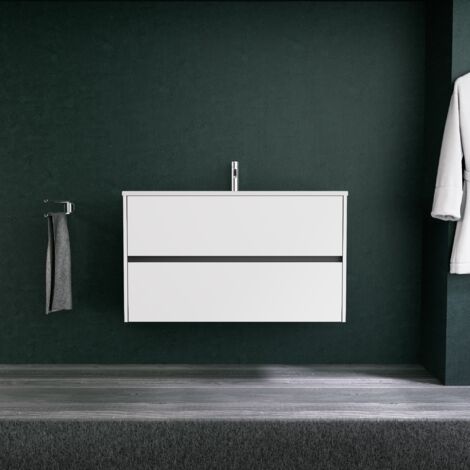 Inda - Mobile bagno L.100 con lavabo opaco / Bianco opaco 2