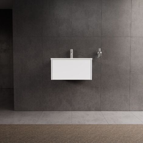 Inda - Mobile bagno L.60 con lavabo lucido / Bianco opaco 1