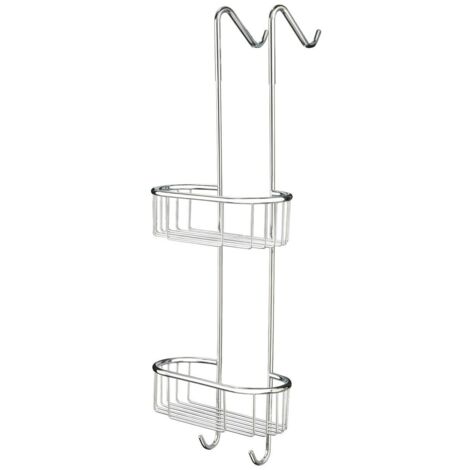 Inda - Panier de douche double suspendu en laiton chromé