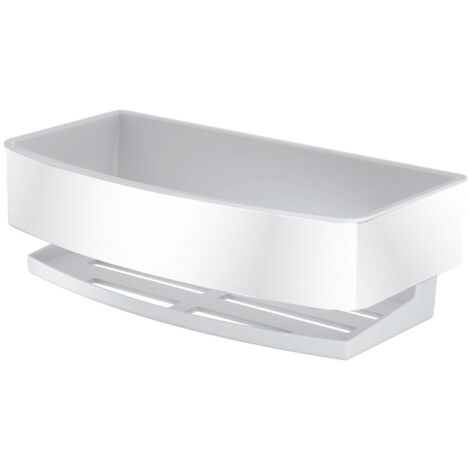 Inda - Panier de rangement L.22 H.7 cm en acier peint en blanc