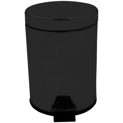 Inda - Pattumiera con coperchio, pedale e base antiscivolo 5 lt