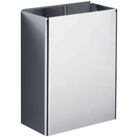 Inda - Pattumiera da parete 20 lt in acciaio lucido
