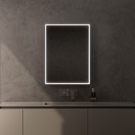 Inda - Pirano 60x80cm miroir LED dimmable avec cadre noir