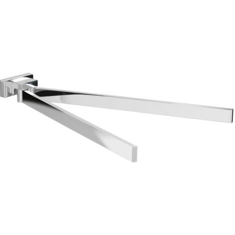 Inda - Porta asciugamani doppio a snodo Lea cromo lucido L.38 cm
