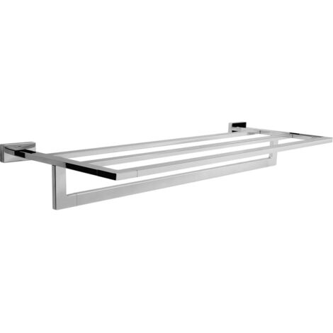 Inda - Porta teli con Porta asciugamani Lea cromo lucido L.66 cm